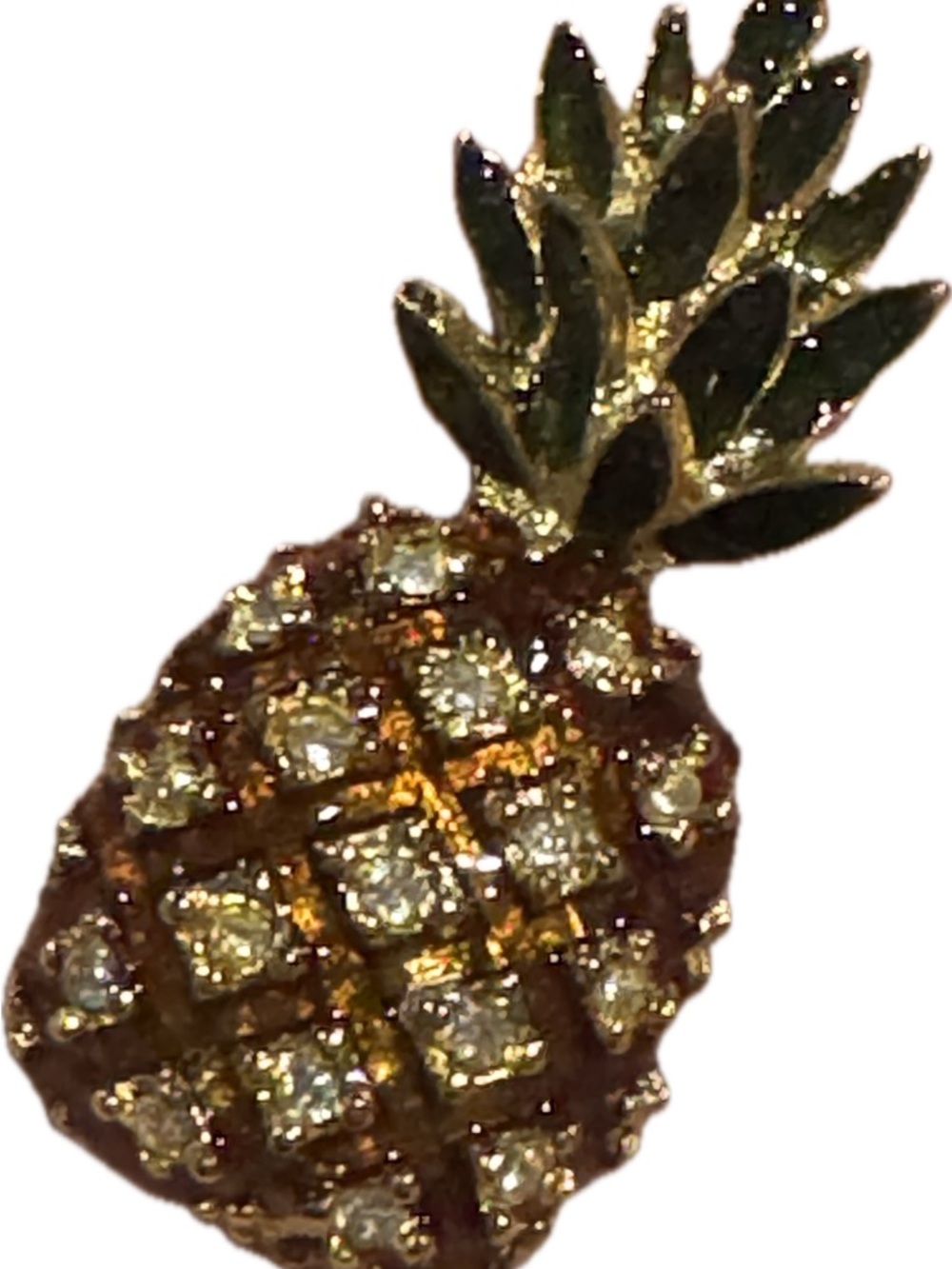 Gold Pineapple Brooch Pin
